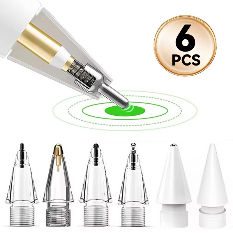 Stylus Replacement Tip - 6-in-1 vervangende penpunten voor Apple Pencil