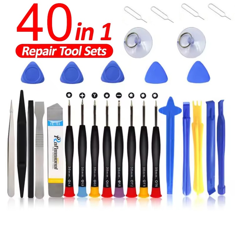 Tablet Accessories Set - 40-delige precisie schroevendraaier reparatieset voor iPhone,