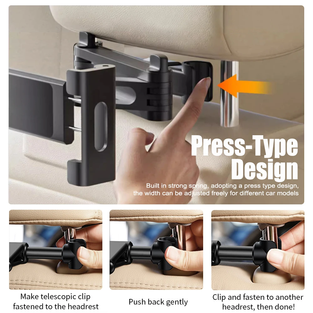 Tablet Accessories Must Have - Opvouwbare autotelefoonhouder Tabletbeugel voor de achterbank