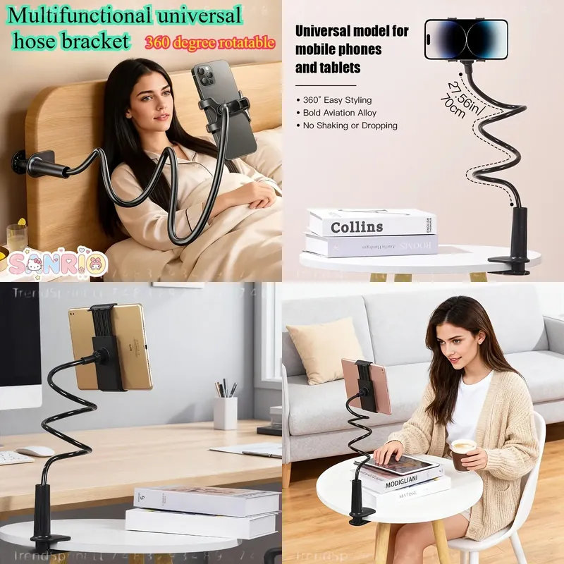 Tablet Stand Adjustable - 360 graden flexibele slang telefoonhouder, luie