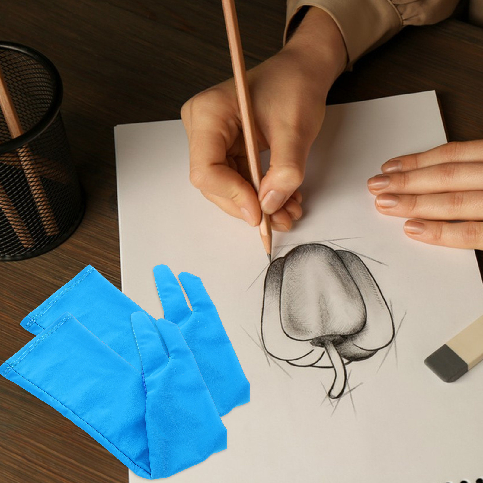 Drawing Glove Artist - 1 paar ademende handschoenen met twee
