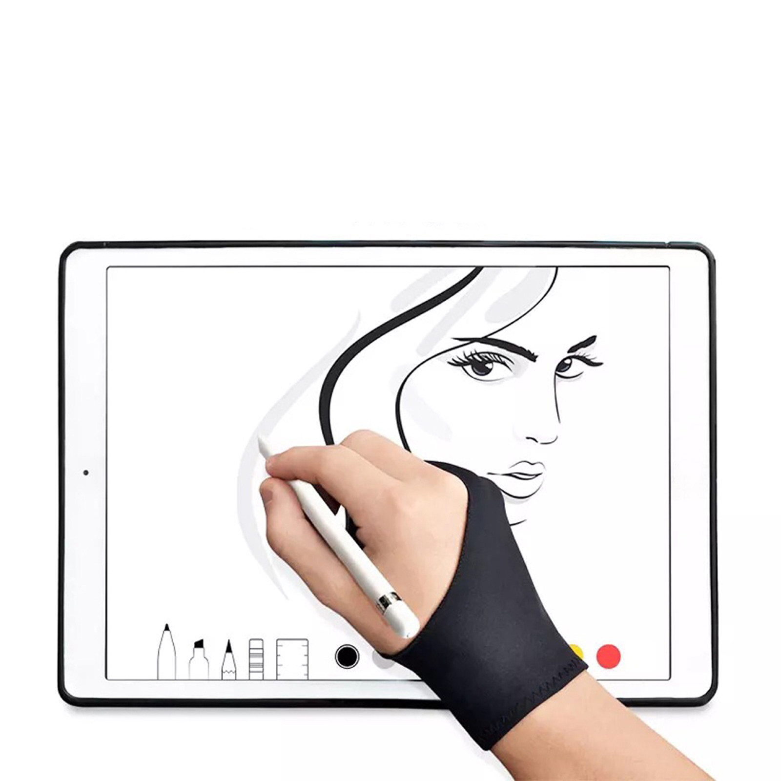 2 stuks anti-fouling tekenhand - Drawing Glove Artist recensie en prijs