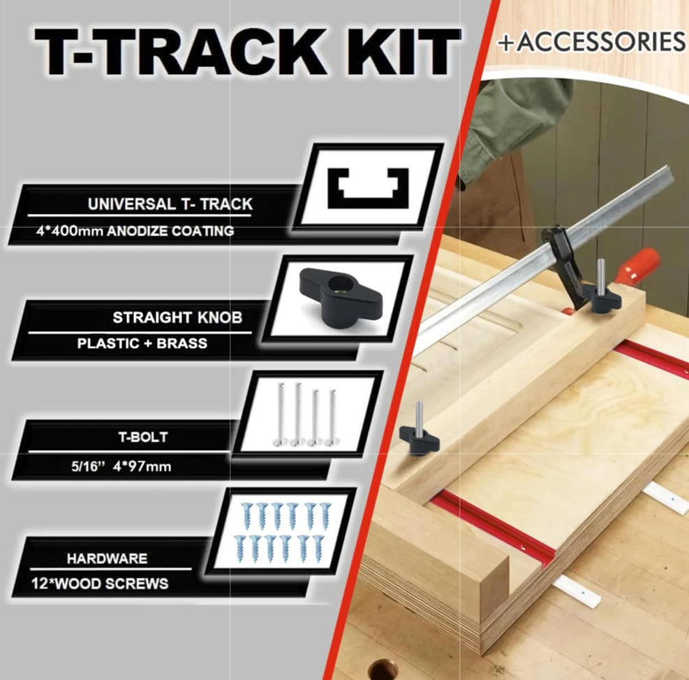 19 #   T-Track Kit voor freesb - Tablet Accessories Set recensie en prijs